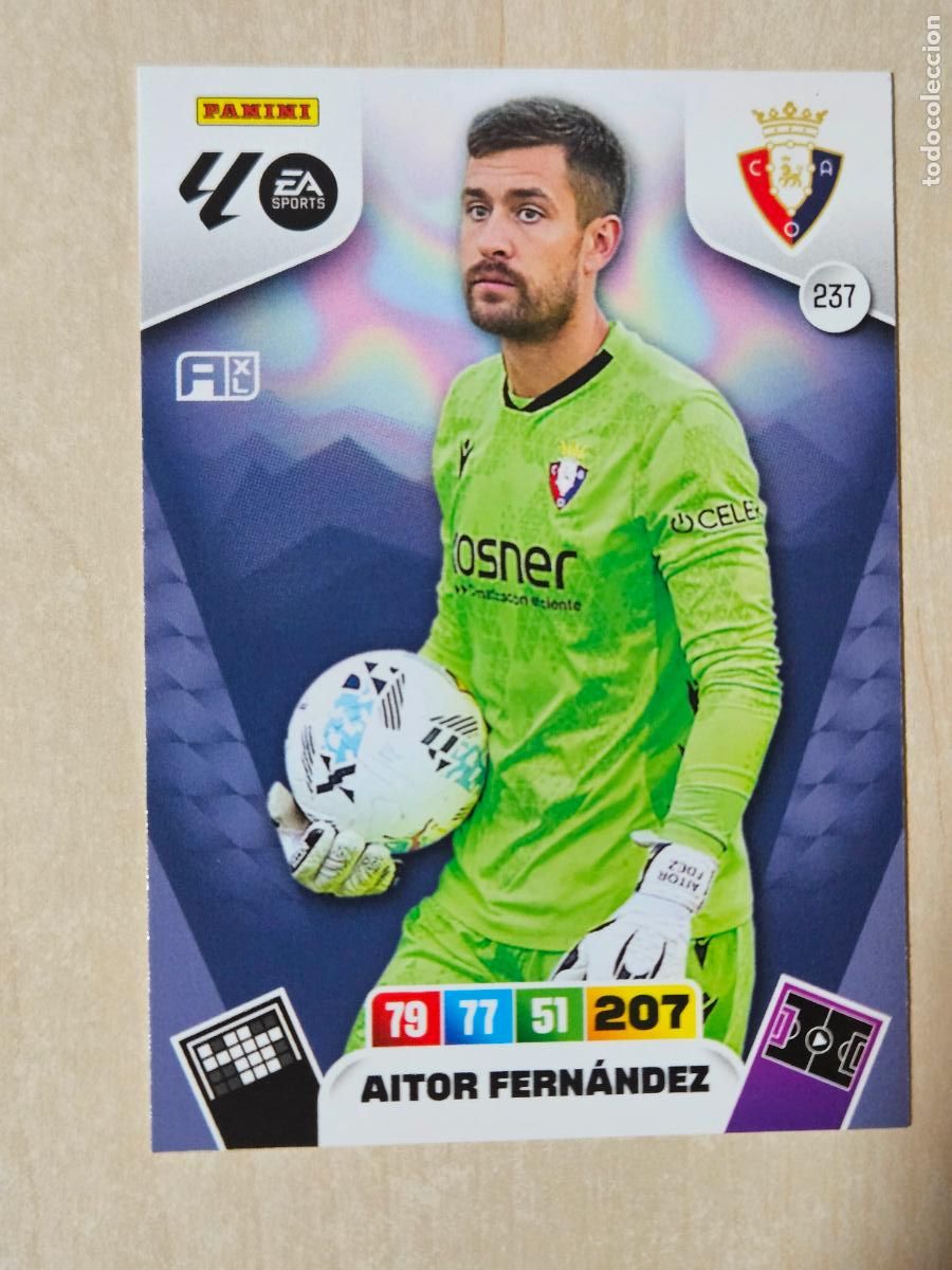 Cromos de Futebol: FICHA N&ordm; 237 AITOR FERNANDEZ - ADRENALYN 25 26 - PANINI 2025 - 26 - CROMO - OSASUNA