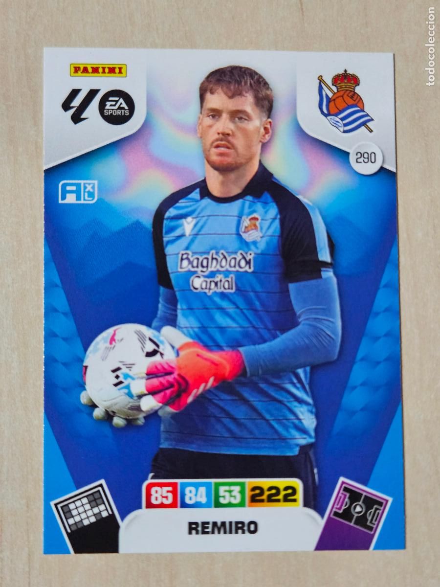 Cromos de Futebol: FICHA N&ordm; 290 REMIRO - ADRENALYN 25 26 - PANINI 2025 - 26 - CROMO - REAL SOCIEDAD