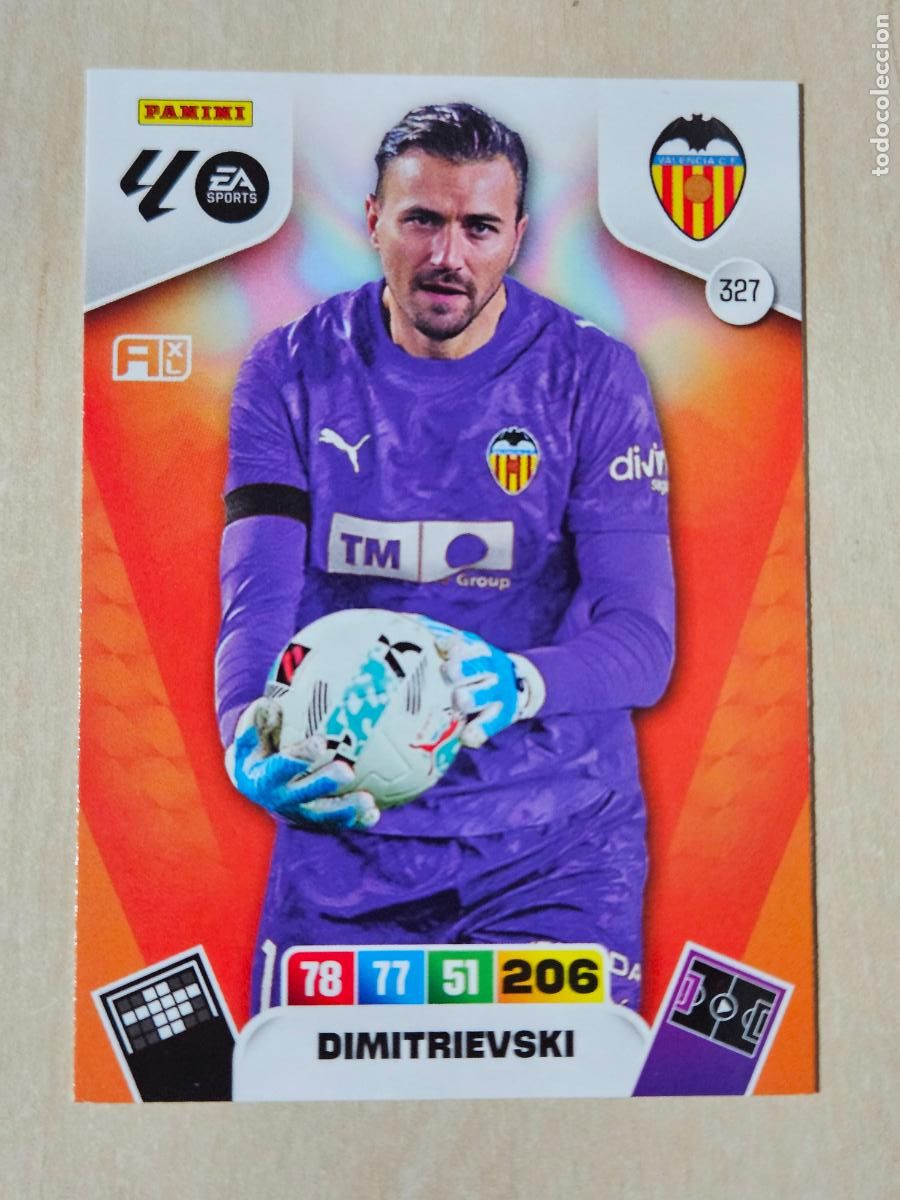 Cromos de f&uacute;tbol: FICHA N&ordm; 327 DIMITRIEVSKI - ADRENALYN 25 26 - PANINI 2025 - 26 - CROMO - VALENCIA