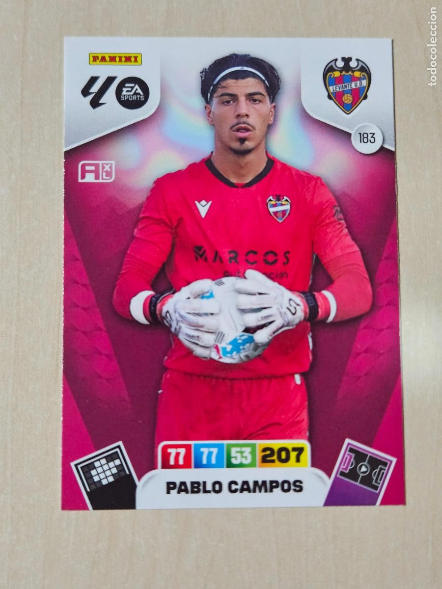 Cromos de f&uacute;tbol: FICHA N&ordm; 183 PABLO CAMPOS - ADRENALYN 25 26 - PANINI 2025 - 26 - CROMO - LEVANTE