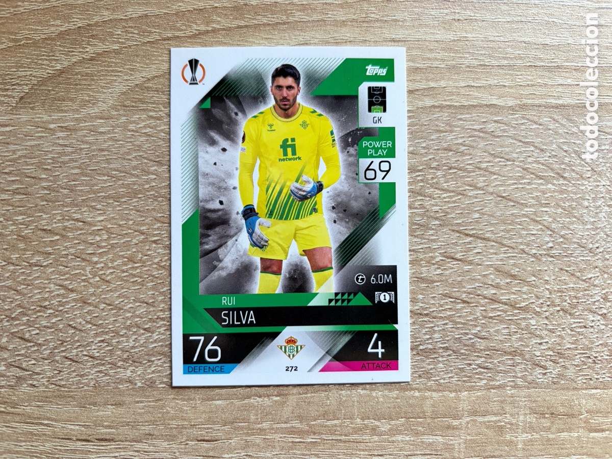Cromos de f&uacute;tbol: 272 RUI SILVA TOPPS MATCH ATTAX CHAMPIONS LEAGUE 2022 2023 22 23 REAL BETIS