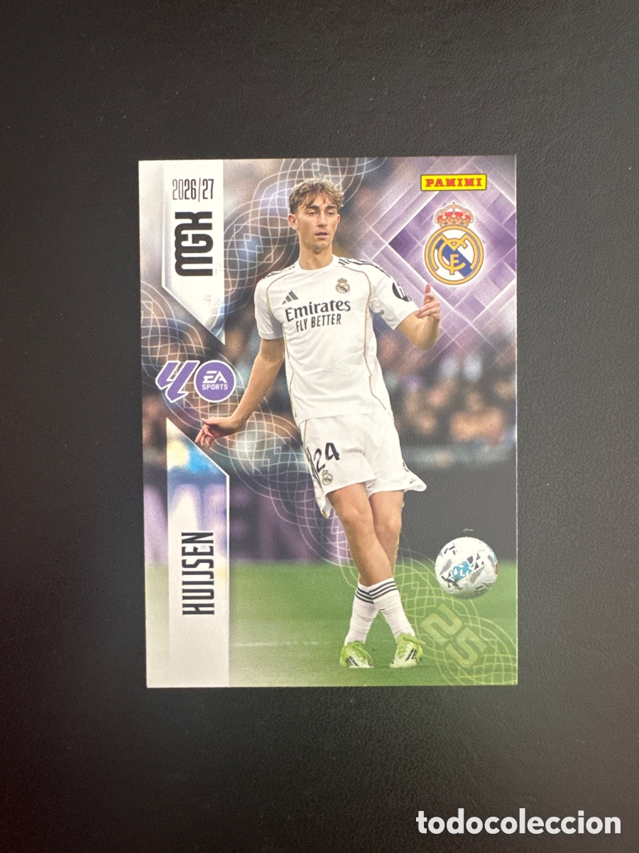 Cromos de f&uacute;tbol: HUIJSEN REAL MADRID NUMERO 222 MEGACRACKS 2026 2027