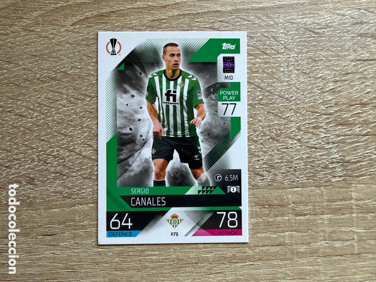 Figurine di Calcio: 275 SERGIO CANALES TOPPS MATCH ATTAX CHAMPIONS LEAGUE 2022 2023 22 23 REAL BETIS