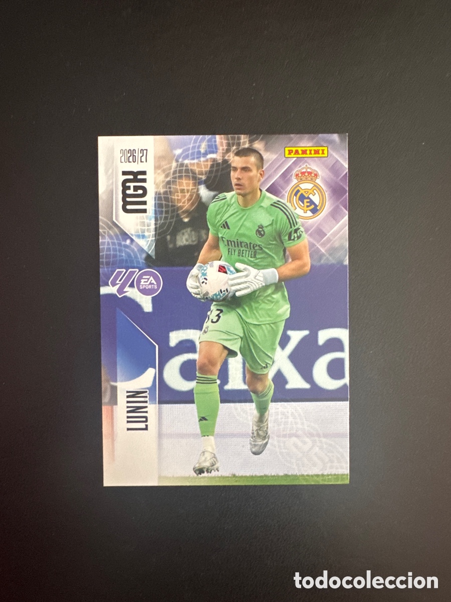 Figurine di Calcio: LUNIN REAL MADRID NUMERO 219 MEGACRACKS 2026 2027