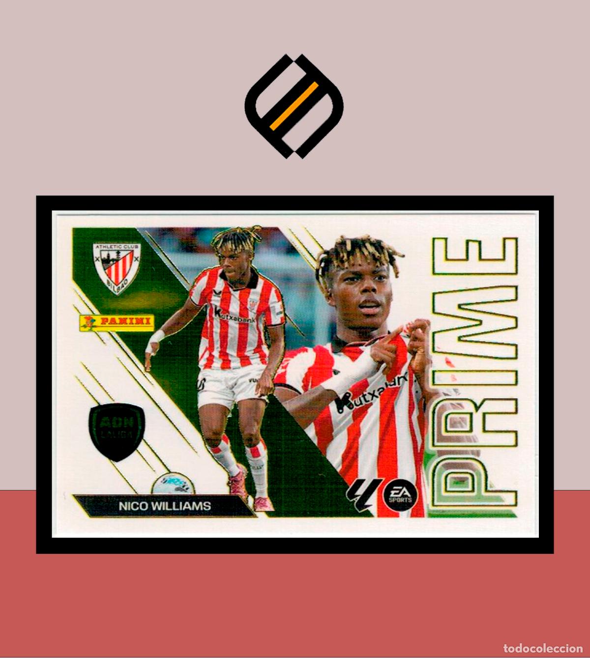Cromos de f&uacute;tbol: LIGA ESTE 2026 2027 26 27 PANINI ADN PRIME 10 NICO WILLIAMS ATHLETIC CLUB STICKER ALB&Uacute;M COLECCI&Oacute;N