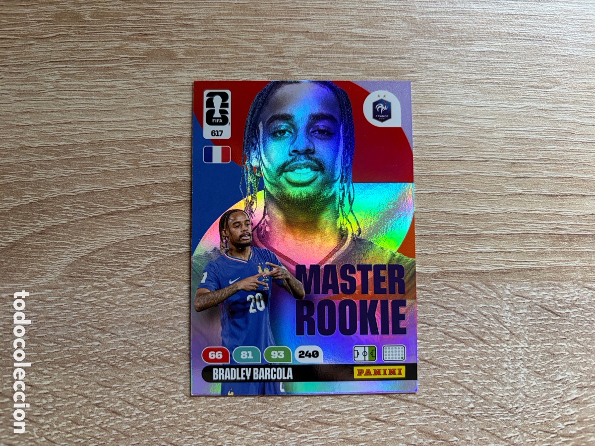 Cromos de Futebol: 617 BRADLEY BARCOLA M&Aacute;STER ROOKIE ADRENALYN XL FIFA WORLD CUP MUNDIAL 2026 26 FRANCIA