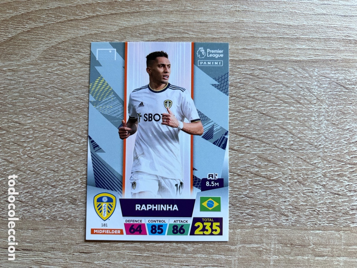 Cromos de f&uacute;tbol: 181 RAPHINHA PANINI ADRENALYN XL PREMIER LEAGUE 2023 23 LEEDS UNITED