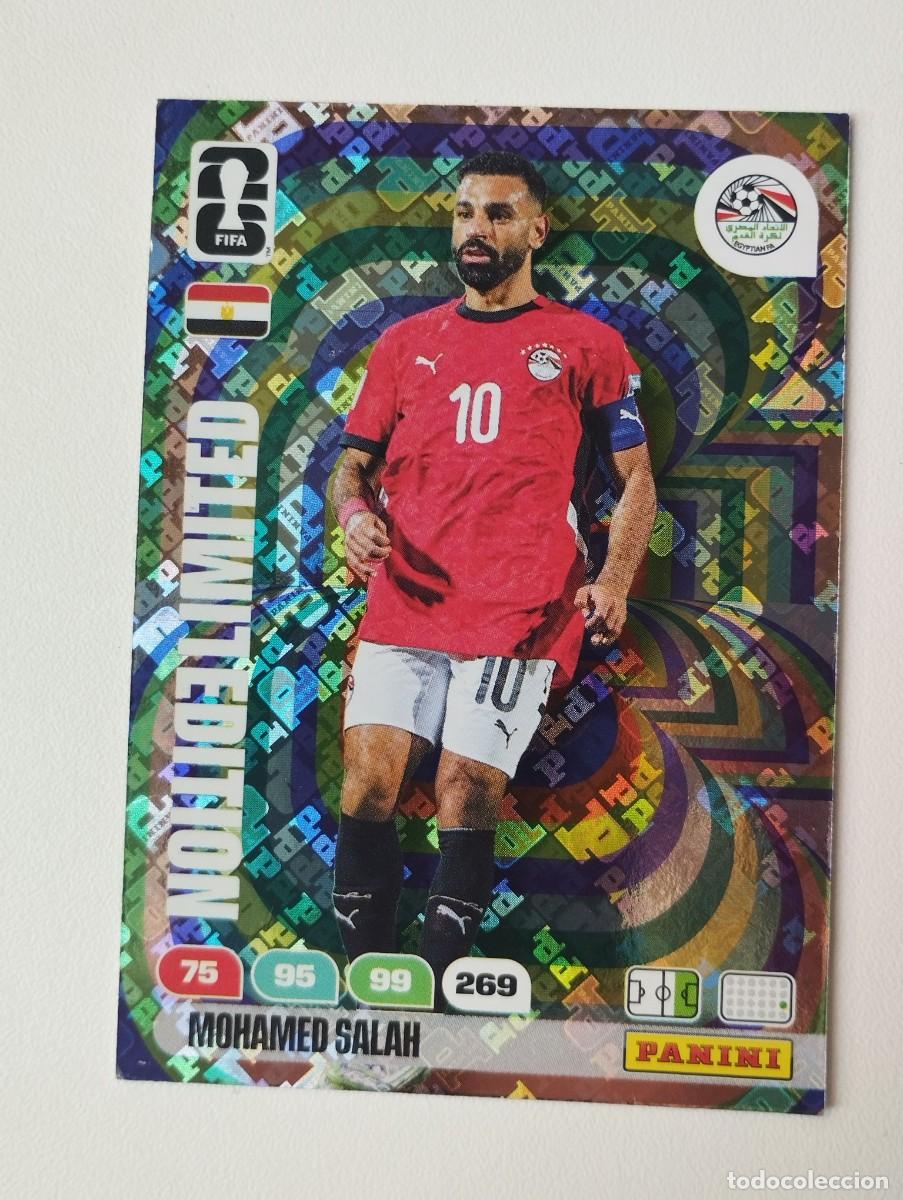 Cromos de f&uacute;tbol: CROMO CARD ADRENALYN MUNDIAL WORLD CUP 2026 LIMITED EDITION HOLO MOHAMED SALAH EGIPTO