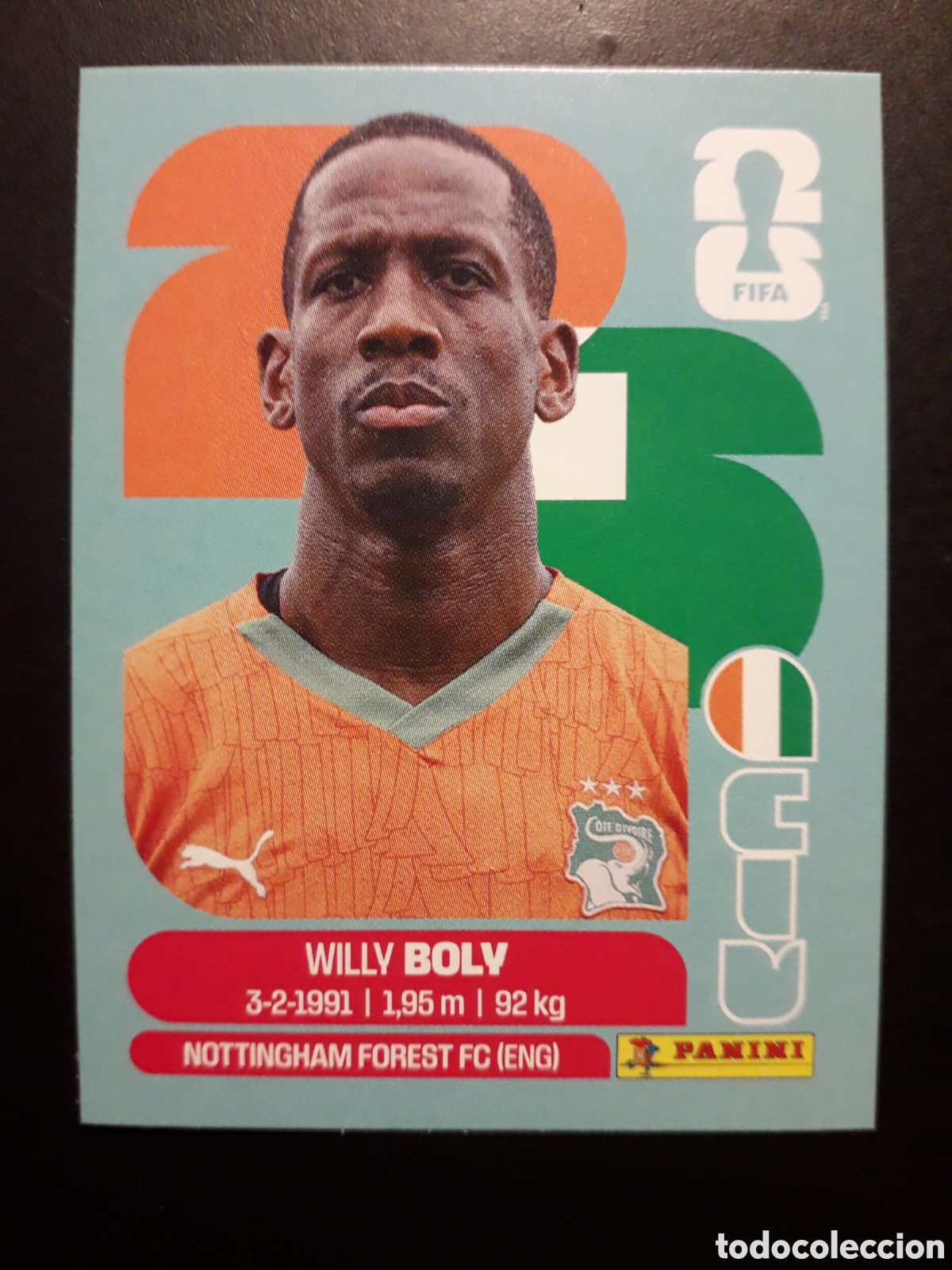 Fu&szlig;ball-Sticker: BOLY COSTA DE MARFIL CIV 7 MUNDIAL F&Uacute;TBOL 2026 FIFA WORLD CUP PANINI SIN PEGAR PEDIDO M&Iacute;NIMO 3&euro;