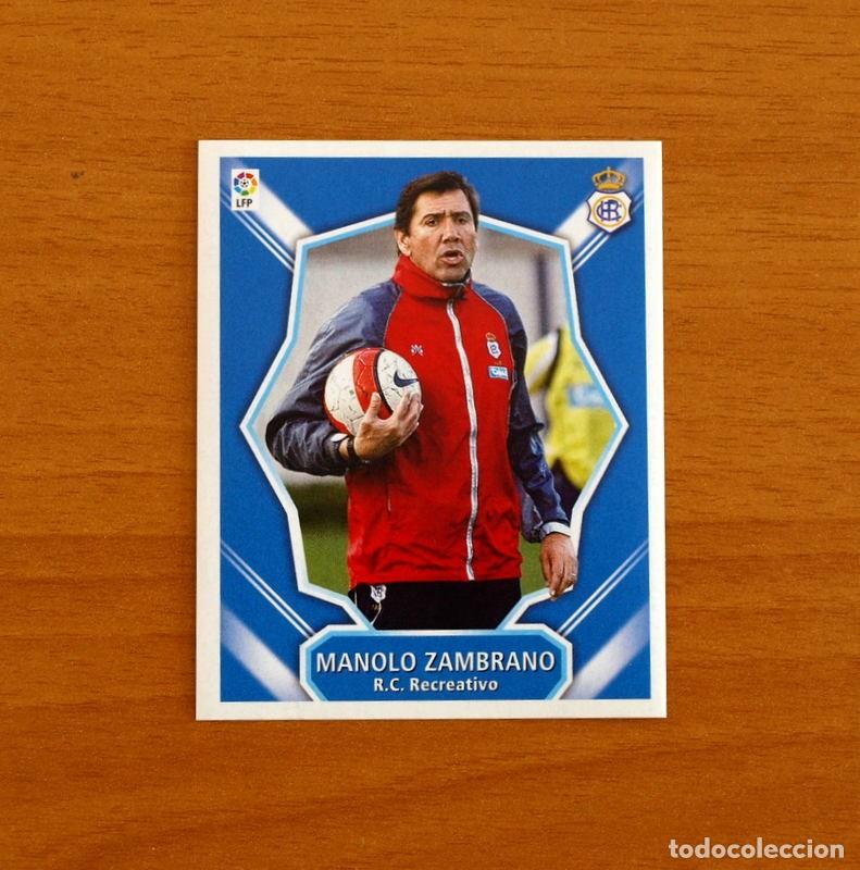 Cromos de f&uacute;tbol: Recreativo de Huelva -Manolo Zambrano, Entrenador-Liga 2008-2009, 08-09 -Ediciones Este-Nunca pegado