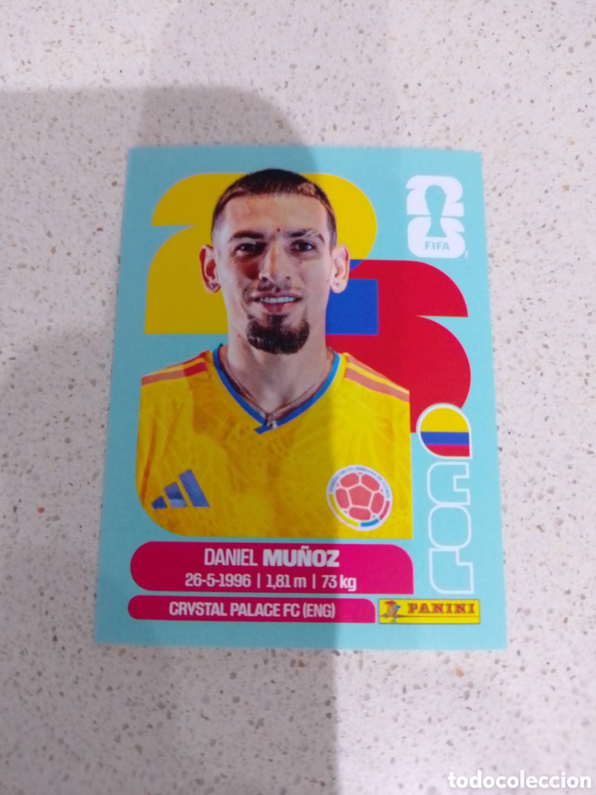 Cromos de f&uacute;tbol: CROMO N&Uacute;MERO 6 MU&Ntilde;OZ COLOMBIA . MUNDIAL 2026. PANINI.