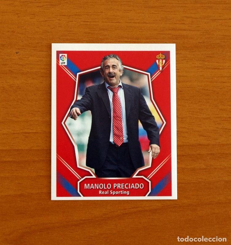 Cromos de f&uacute;tbol: Sporting de Gij&oacute;n - Manolo Preciado, Entrenador -Liga 2008-2009, 08-09 -Ediciones Este -Nunca Pegado