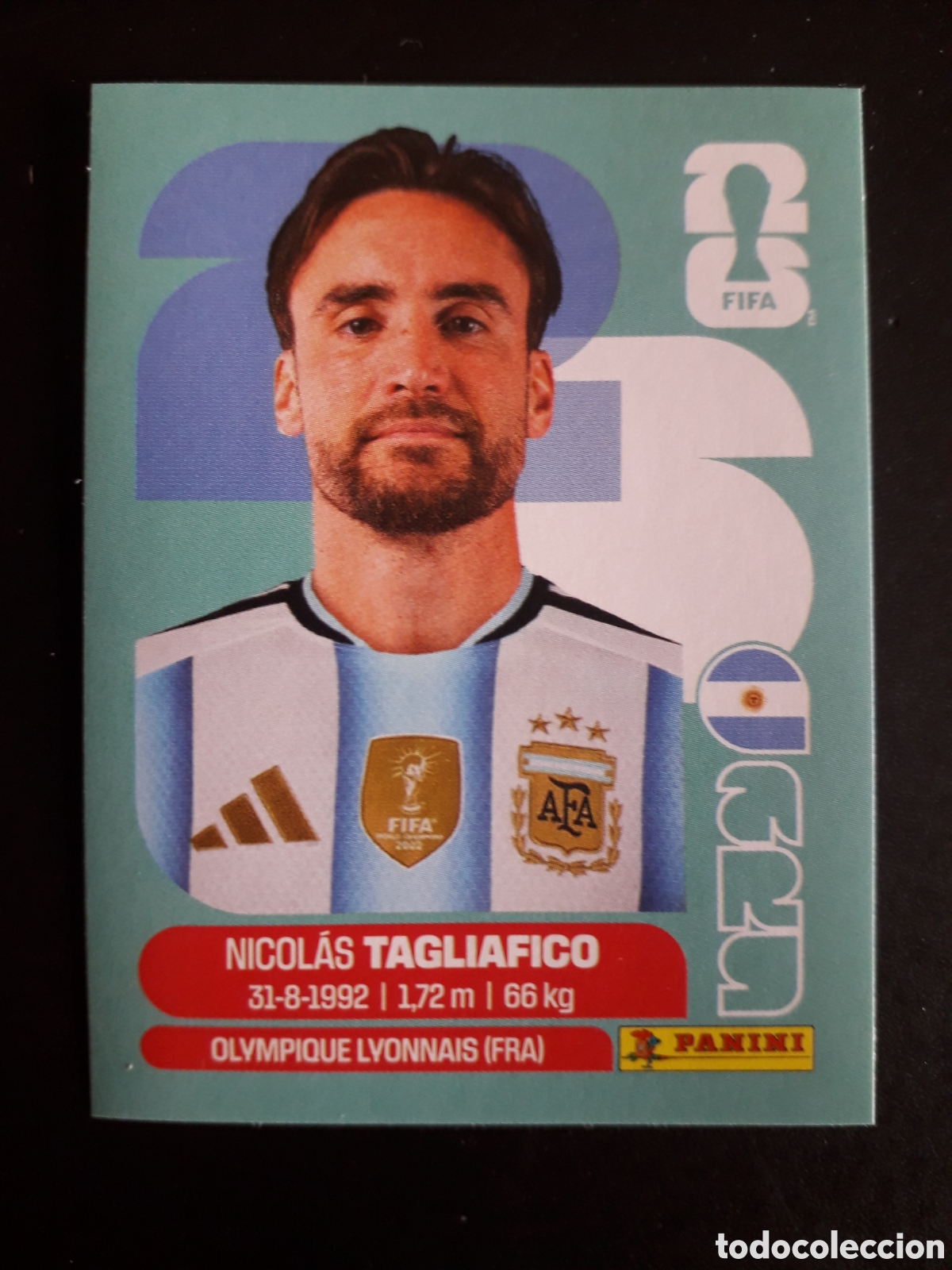 Cromos de f&uacute;tbol: TAGLIAFICO ARGENTINA ARG 6 MUNDIAL F&Uacute;TBOL 2026 FIFA WORLD CUP PANINI SIN PEGAR PEDIDO M&Iacute;NIMO 3&euro;