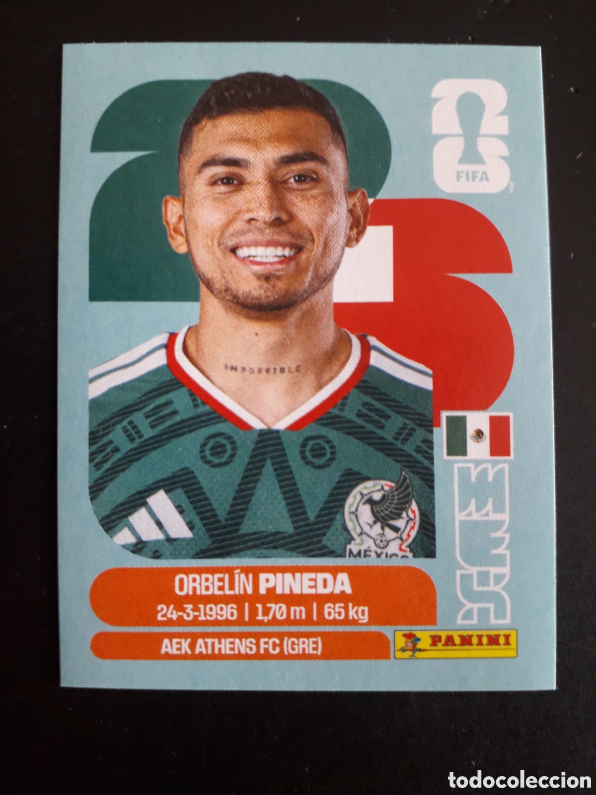 Fu&szlig;ball-Sticker: PINEDA M&Eacute;XICO MEX 11 MUNDIAL F&Uacute;TBOL 2026 FIFA WORLD CUP PANINI SIN PEGAR PEDIDO M&Iacute;NIMO 3&euro;