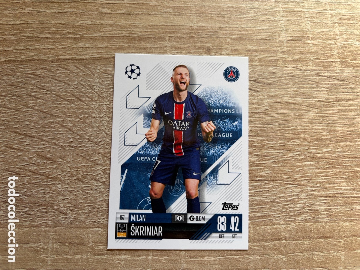 Fu&szlig;ball-Sticker: 157 MILAN &Scaron;KRINIAR TOPPS MATCH ATTAX 2024 2025 24 25 PARIS SAINT-GERMAIN PSG