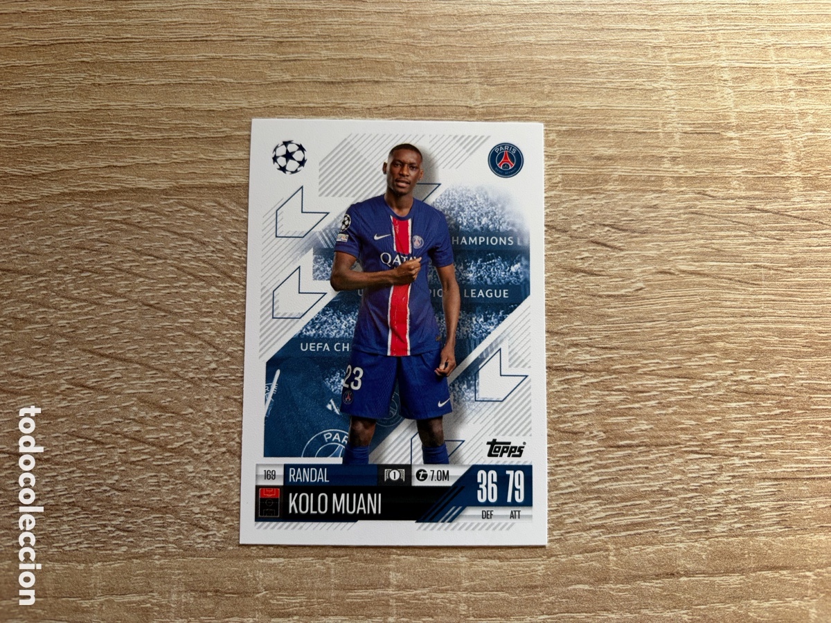 Fu&szlig;ball-Sticker: 169 RANDAL KOLO MUANI TOPPS MATCH ATTAX 2024 2025 24 25 PARIS SAINT-GERMAIN PSG