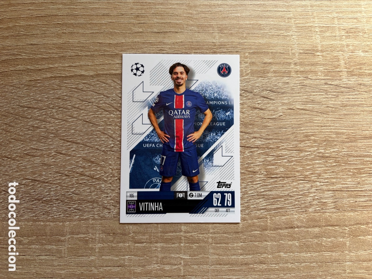 Fu&szlig;ball-Sticker: 166 VITINHA TOPPS MATCH ATTAX 2024 2025 24 25 PARIS SAINT-GERMAIN PSG
