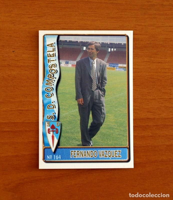 Fu&szlig;ball-Sticker: Compostela -164 Fernando V&aacute;zquez Entrenador-Mundicromo Las Fichas de Liga de F&uacute;tbol 1996-1997-96-97