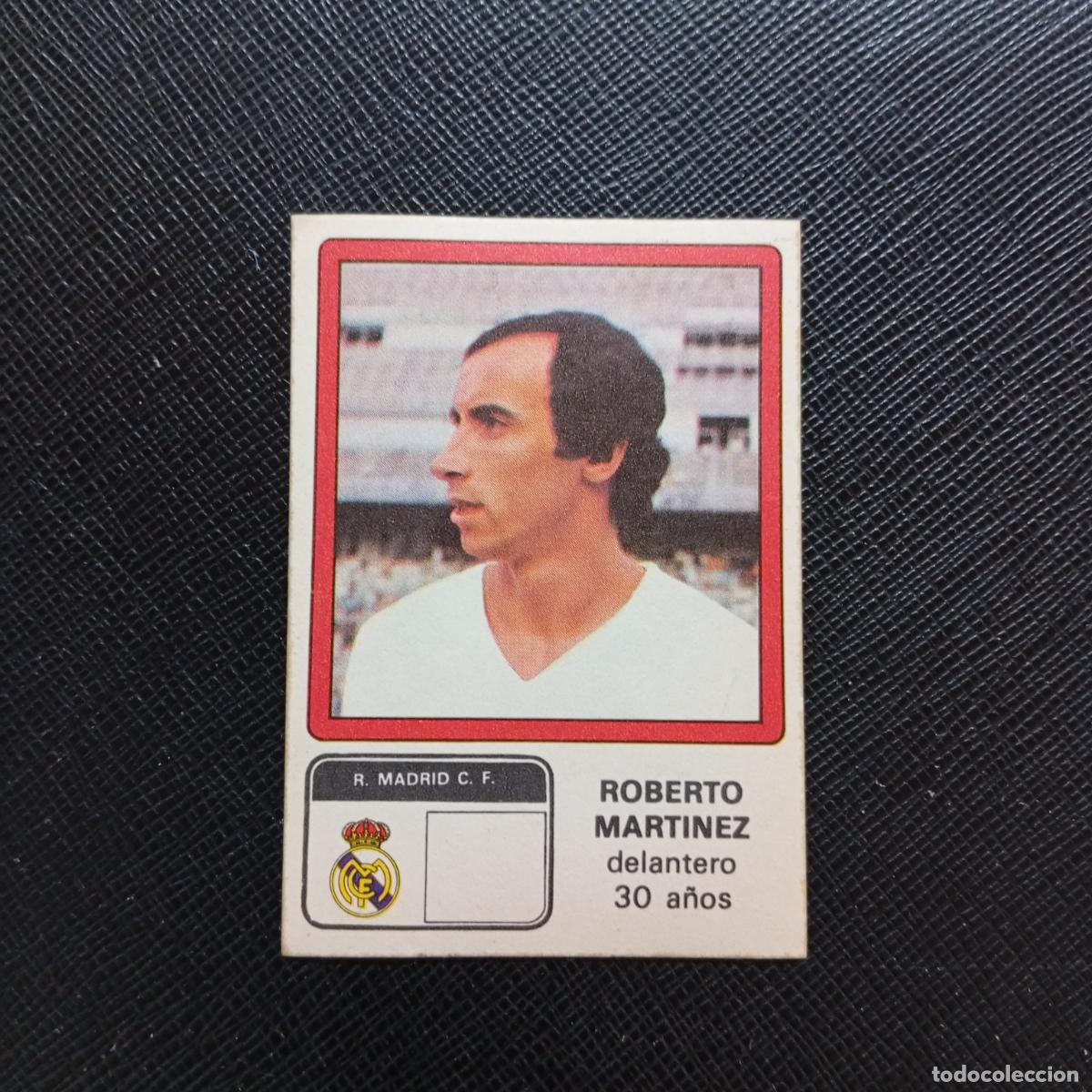 Figurine di Calcio: 171 ROBERTO MARTINEZ REAL MADRID VULCANO 76 77 CROMO FUTBOL 1976 1977 - SIN PEGAR - A112 PG262