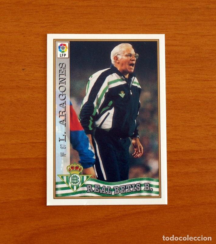 Figurine di Calcio: Real Betis - N&ordm; 67 Luis Aragon&eacute;s Entrenador - Mundicromo ficha de la Liga 1997-1998, 97-98