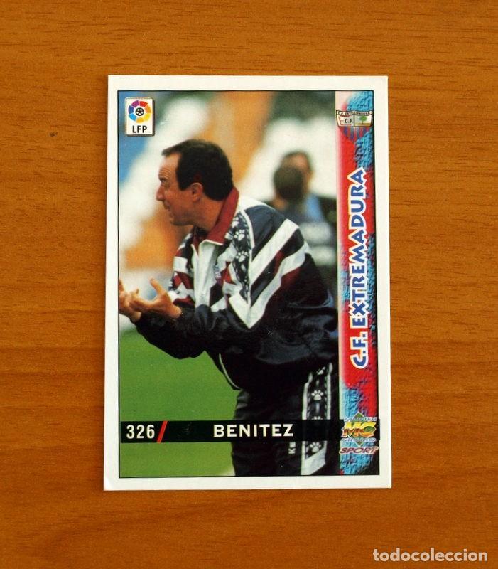 Football Stickers: Extremadura - N&ordm; 326 Benitez Entrenador - Mundicromo Las Fichas de la Liga 1998-1999-98-99