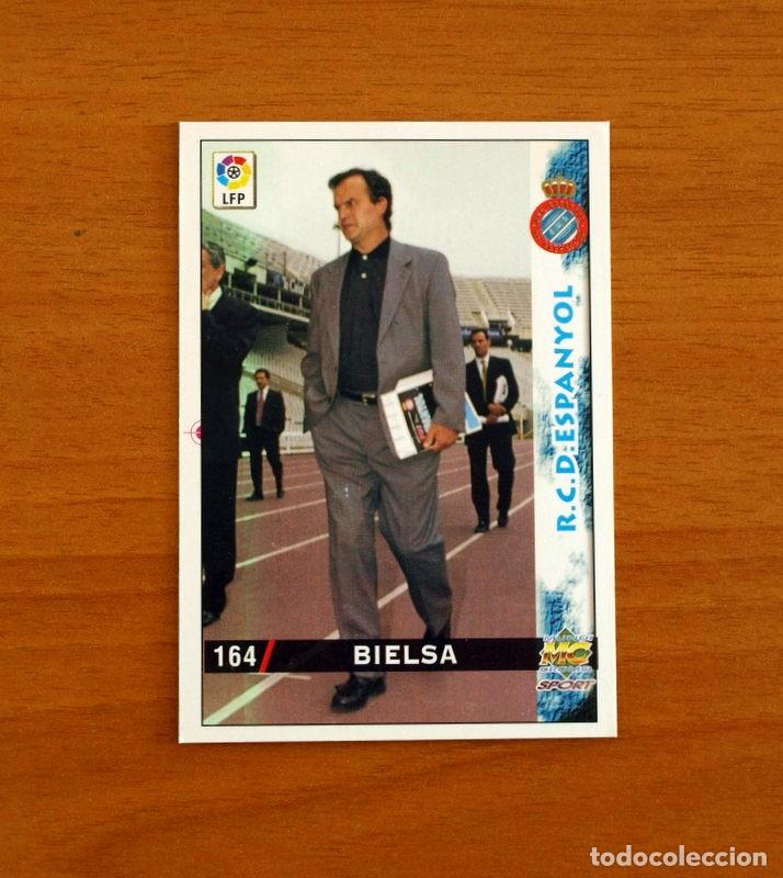 Football Stickers: R.C.D. Espa&ntilde;ol-Espanyol-164 Bielsa Entrenador Error-Mundicromo Las Fichas de la Liga 1998-1999-98-99