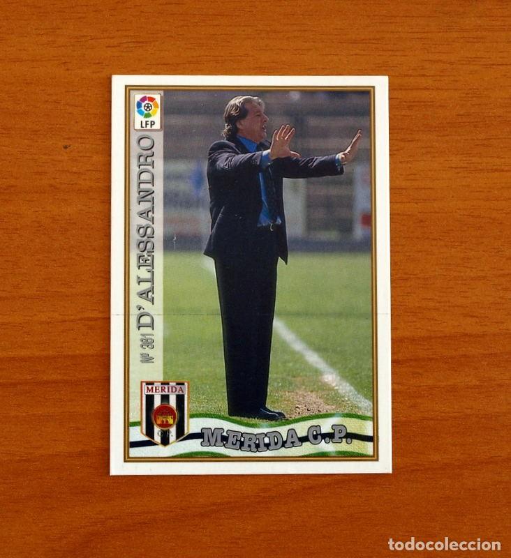 Football Stickers: Merida - N&ordm; 361 D'Alessandro Entrenador- Mundicromo Las fichas de la Liga 1997-1998, 97-98