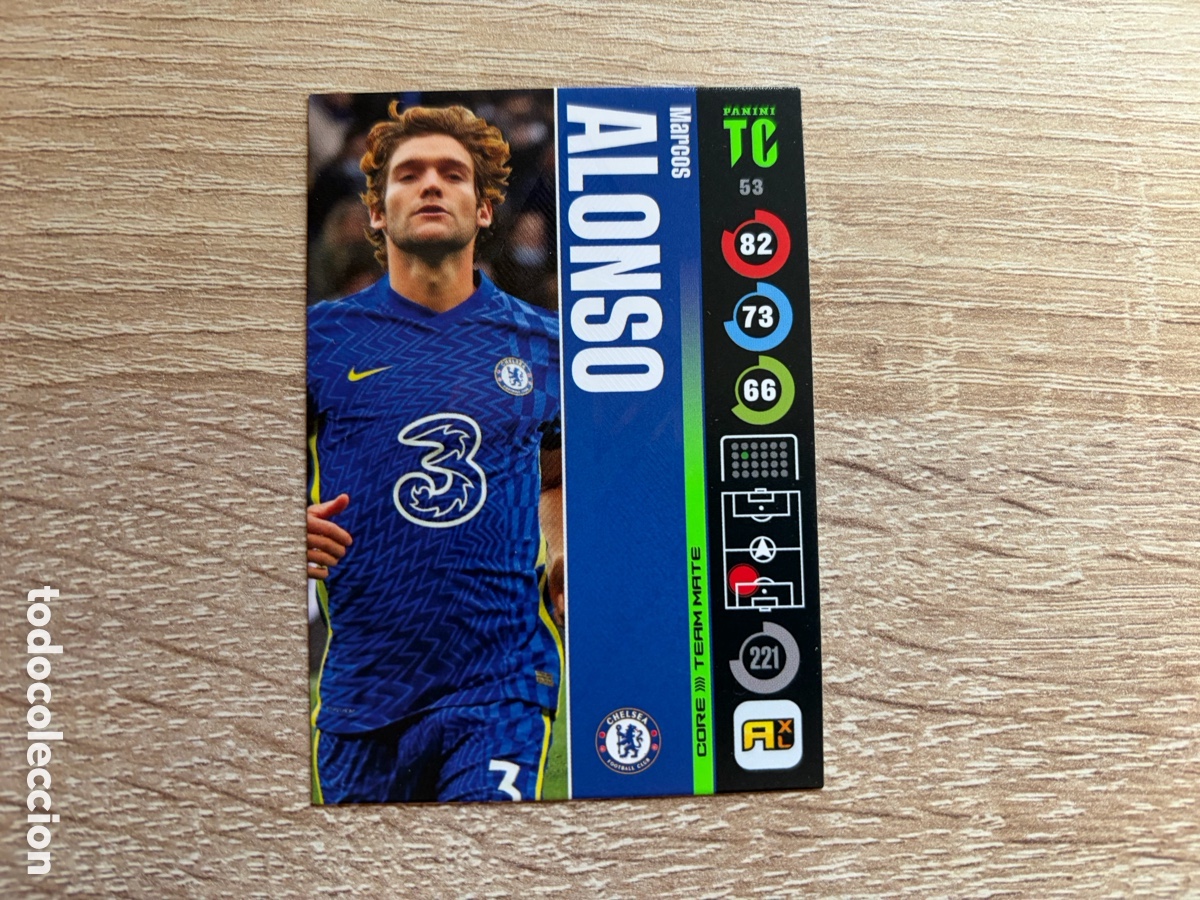 Cromos de f&uacute;tbol: 53 MARCOS ALONSO PANINI TOP CLASS 2023 TC 23 CHELSEA CORE TEAM MATE