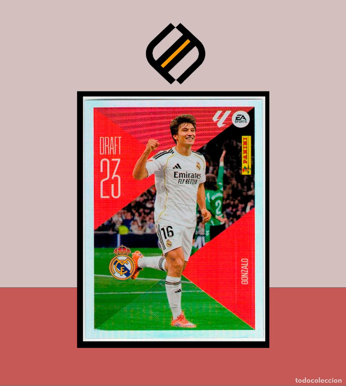 Cromos de f&uacute;tbol: LIGA ESTE 2026 2027 26 27 PANINI DRAFT 23 N&ordm; 9 GONZALO REAL MADRID STICKER ALB&Uacute;M COLECCI&Oacute;N