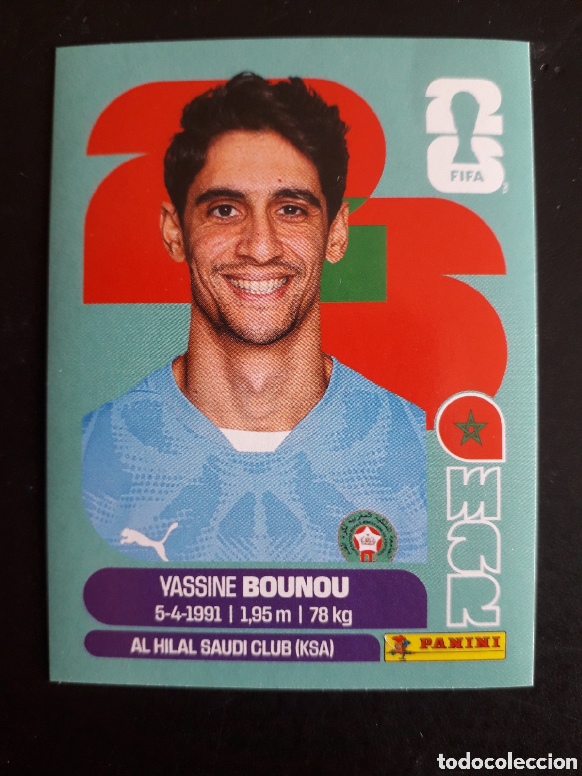 Cromos de f&uacute;tbol: BOUNOU MARRUECOS MAR 2 MUNDIAL F&Uacute;TBOL 2026 FIFA WORLD CUP PANINI SIN PEGAR PEDIDO M&Iacute;NIMO 3&euro;