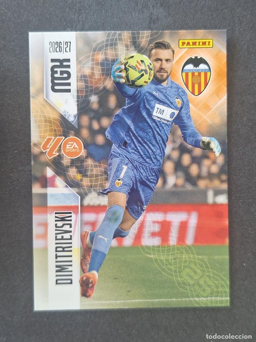Cromos de f&uacute;tbol: L1 DIMITRIEVSKI VALENCIA C. F. 344 PANINI MEGACRACKS 2026 2027 26 27