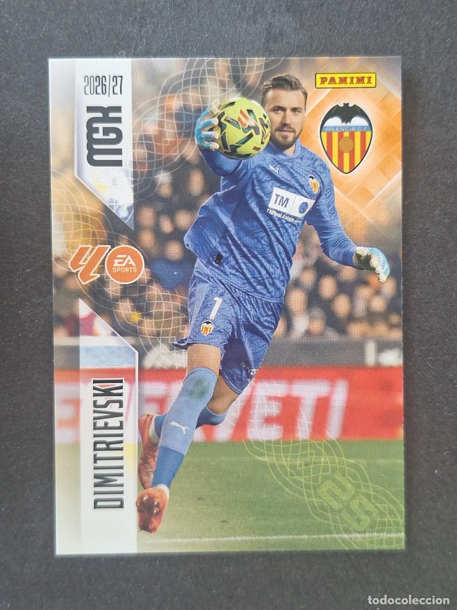 Cromos de f&uacute;tbol: L1 DIMITRIEVSKI VALENCIA C. F. 344 PANINI MEGACRACKS 2026 2027 26 27