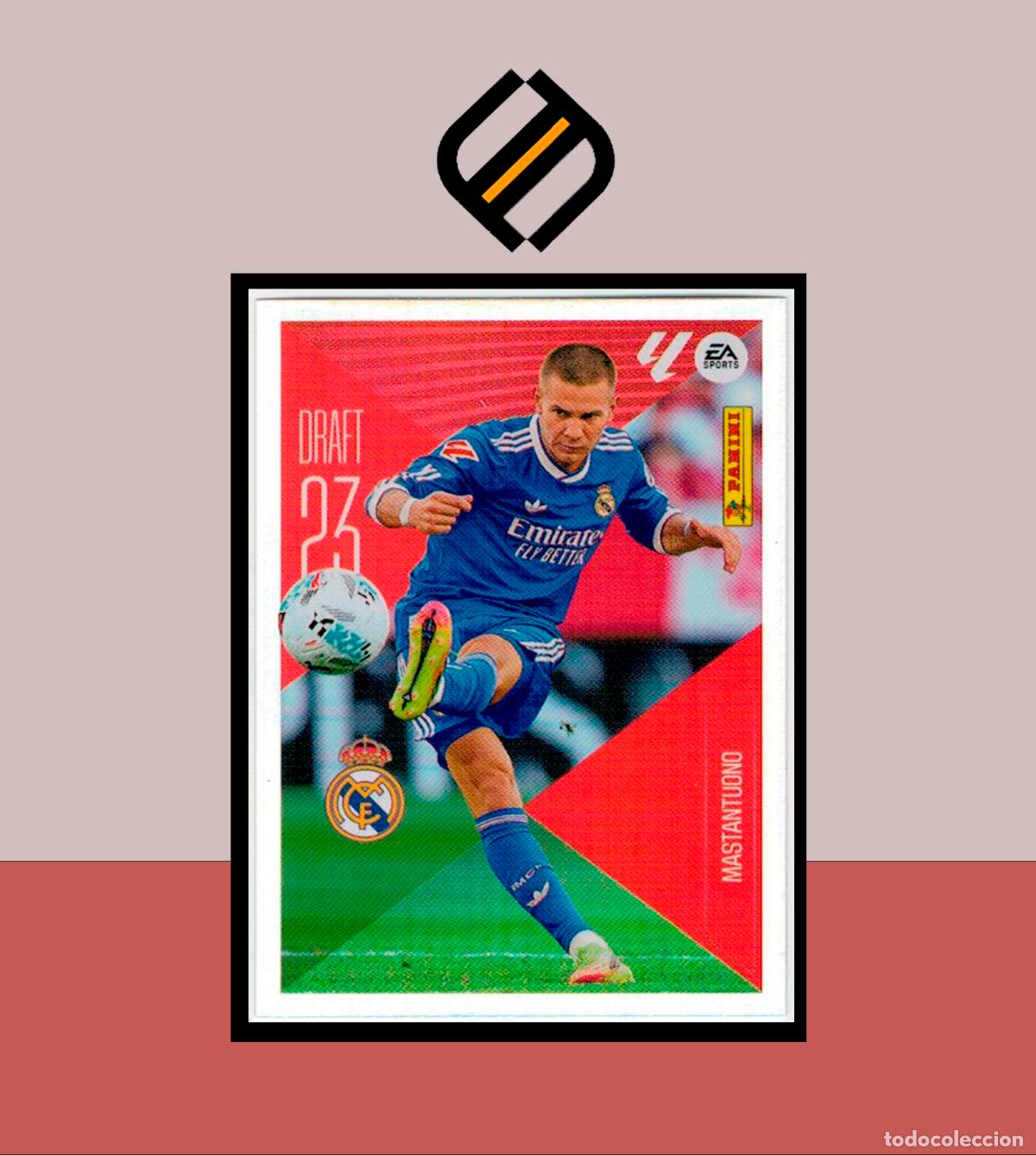 Cromos de f&uacute;tbol: LIGA ESTE 2026 2027 26 27 PANINI DRAFT 23 N&ordm; 16 MASTANTUONO REAL MADRID STICKER ALB&Uacute;M COLECCI&Oacute;N