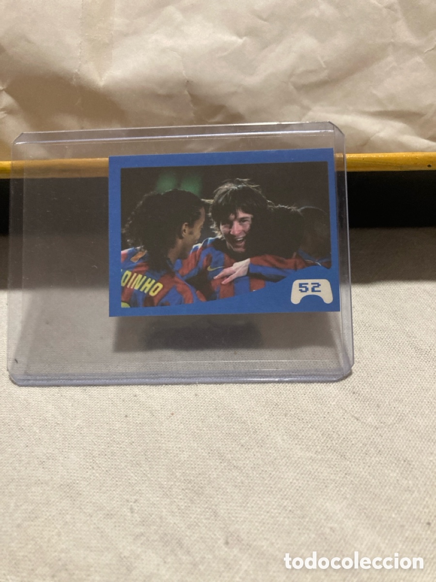 Cromos de f&uacute;tbol: Cromo sticker Messi edicion especial