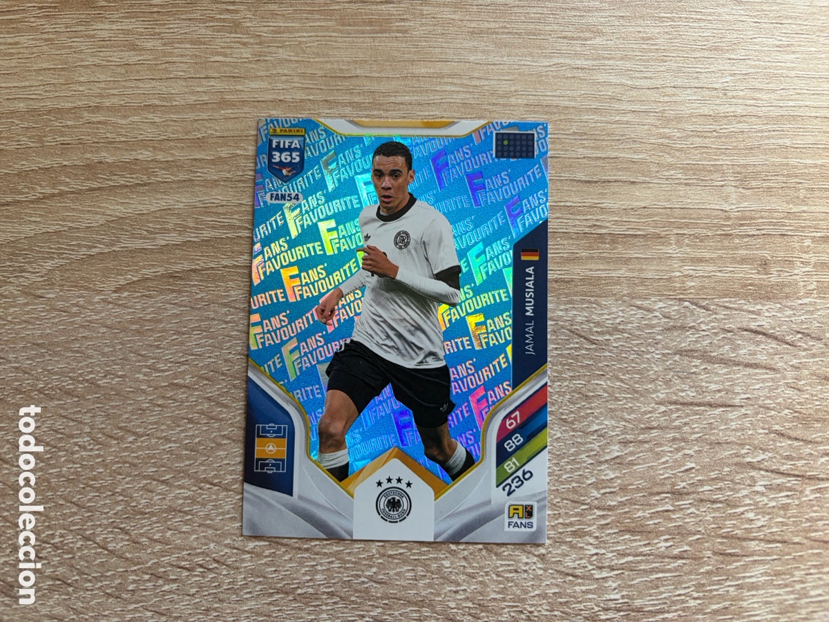 Cromos de f&uacute;tbol: FAN54 JAMAL MUSIALA PARALELA AZUL PANINI FIFA 365 ADRENALYN XL 2026 ALEMANIA GERMANY FANS' FAVOURITE