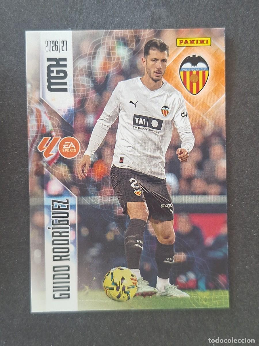 Cromos de f&uacute;tbol: L1 GUIDO RODRIGUEZ VALENCIA C. F. 353 PANINI MEGACRACKS 2026 2027 26 27
