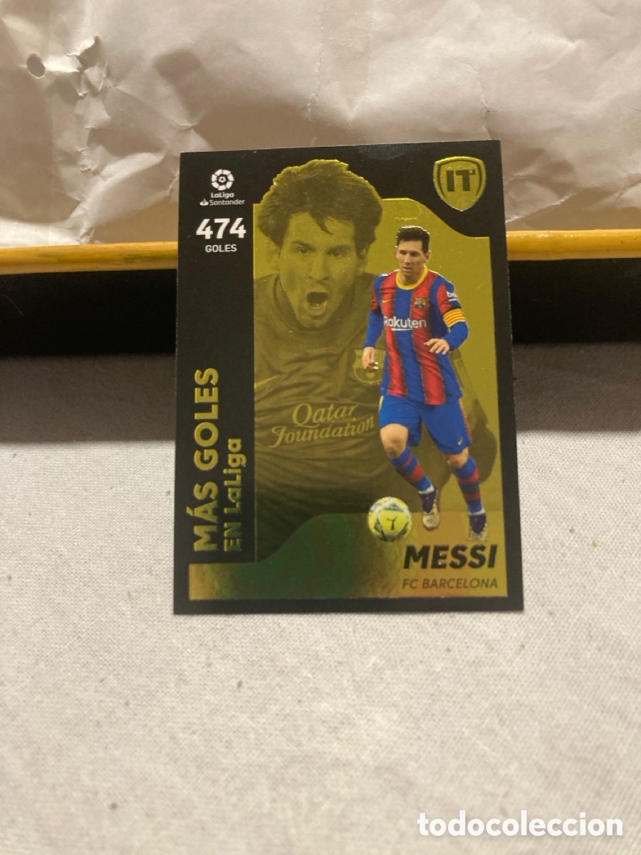 Cromos de f&uacute;tbol: La isla del tesoro Messi fc Barcelona mas goles este la liga 2021-22