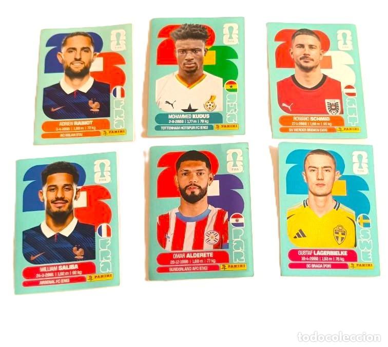 Cromos de f&uacute;tbol: Mundial 2026. 6 cromos de jugadores. Ver oferta por 2 compras.
