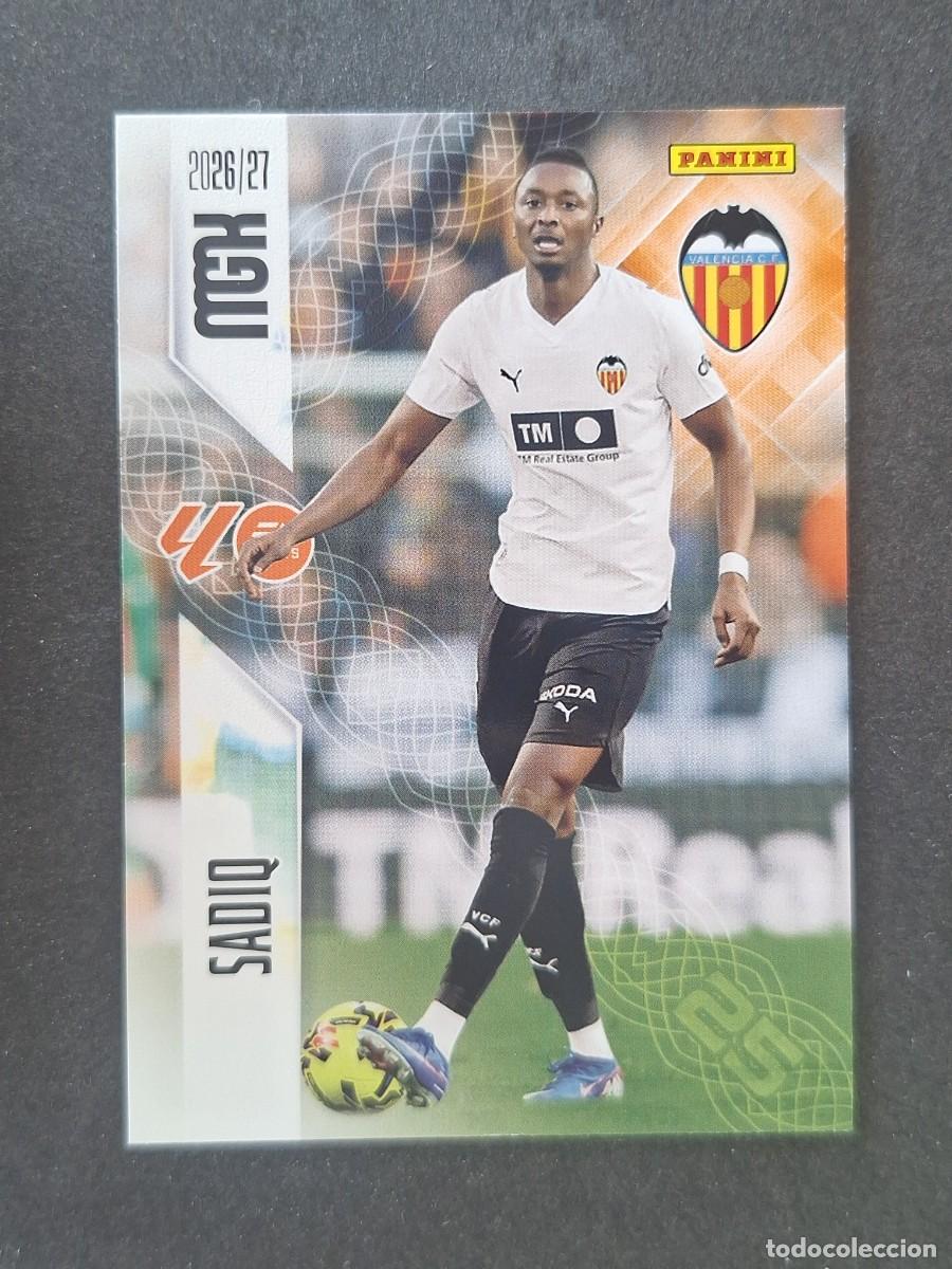 Cromos de f&uacute;tbol: L1 SADIQ VALENCIA C. F. 360 PANINI MEGACRACKS 2026 2027 26 27