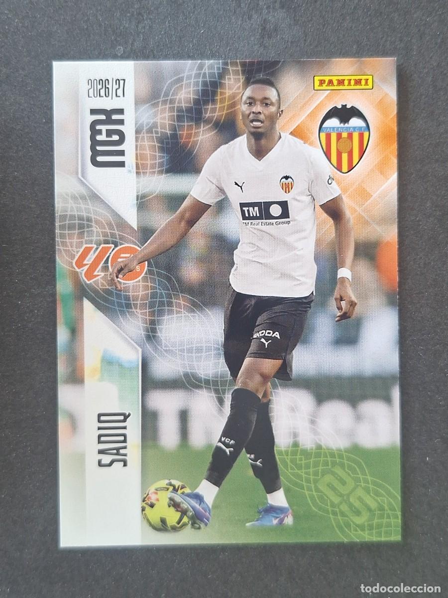 Cromos de f&uacute;tbol: L1 SADIQ VALENCIA C. F. 360 PANINI MEGACRACKS 2026 2027 26 27
