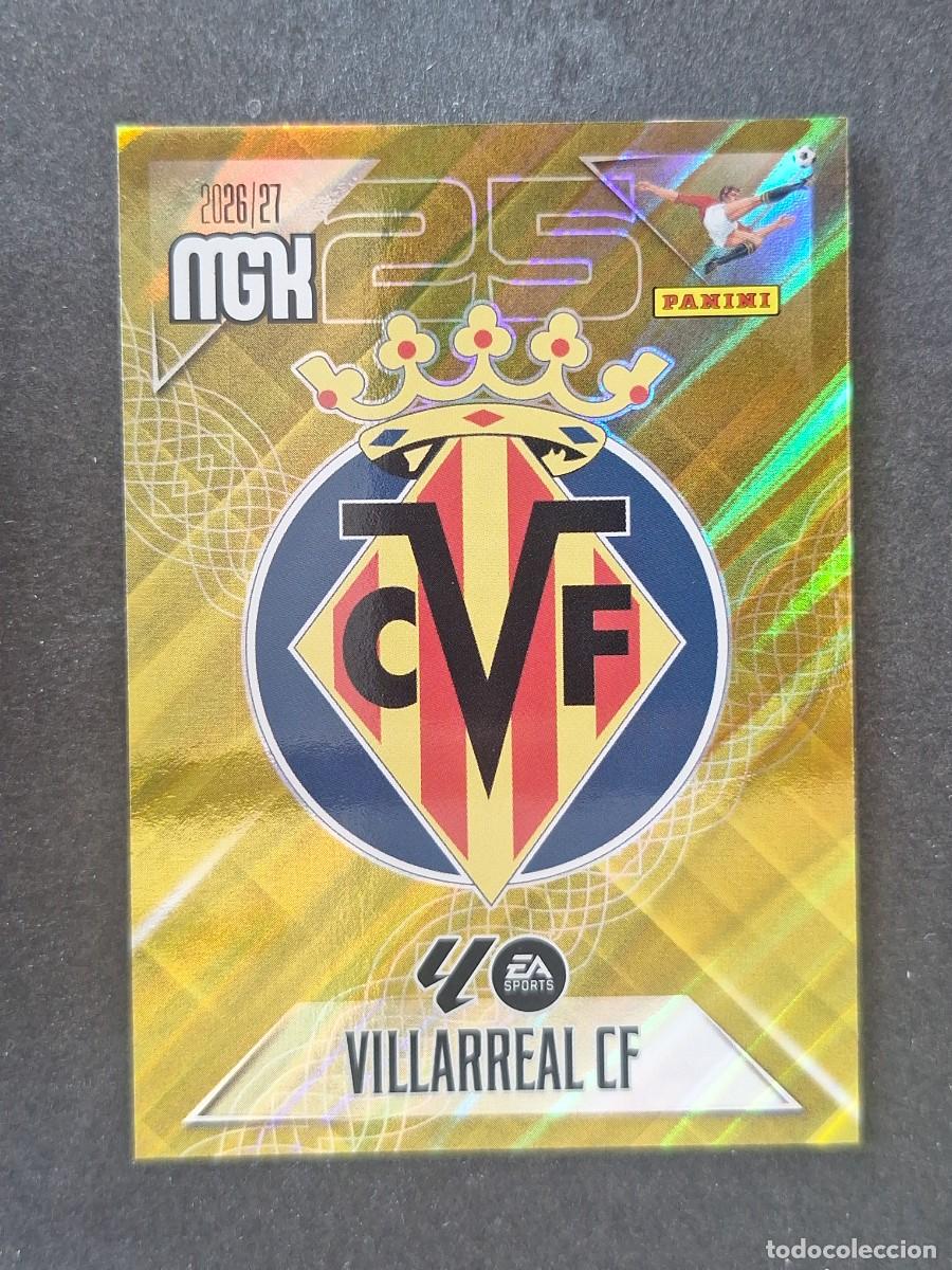 Cromos de f&uacute;tbol: L1 ESCUDO VILLARREAL C. F. 361 PANINI MEGACRACKS 2026 2027 26 27