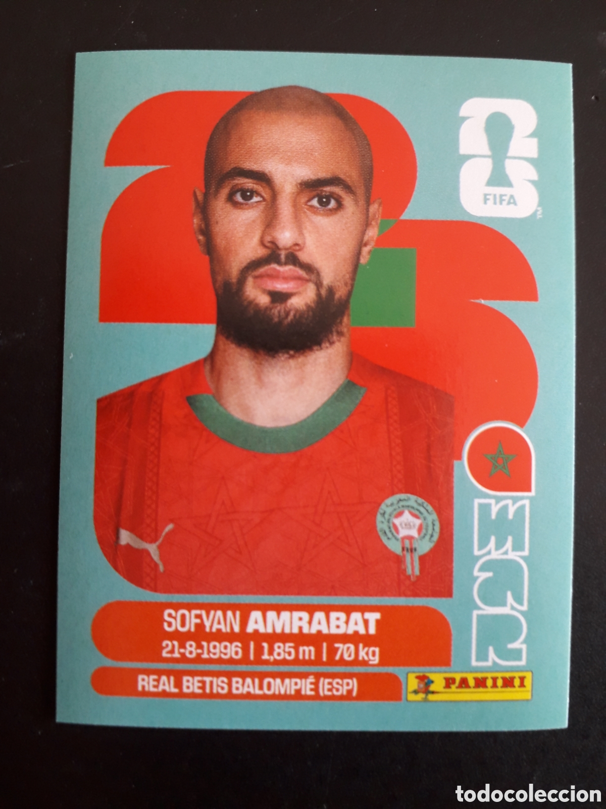 Cromos de f&uacute;tbol: AMRABAT MARRUECOS MAR 10 MUNDIAL F&Uacute;TBOL 2026 FIFA WORLD CUP PANINI SIN PEGAR PEDIDO M&Iacute;NIMO 3&euro;