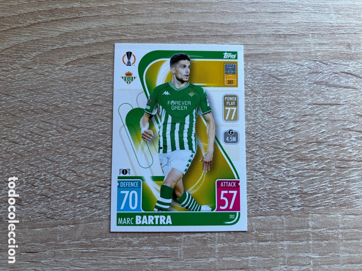 Cromos de f&uacute;tbol: 282 MARC BARTRA TOPPS MATCH ATTAX 2021 2022 21 22 BASE REAL BETIS