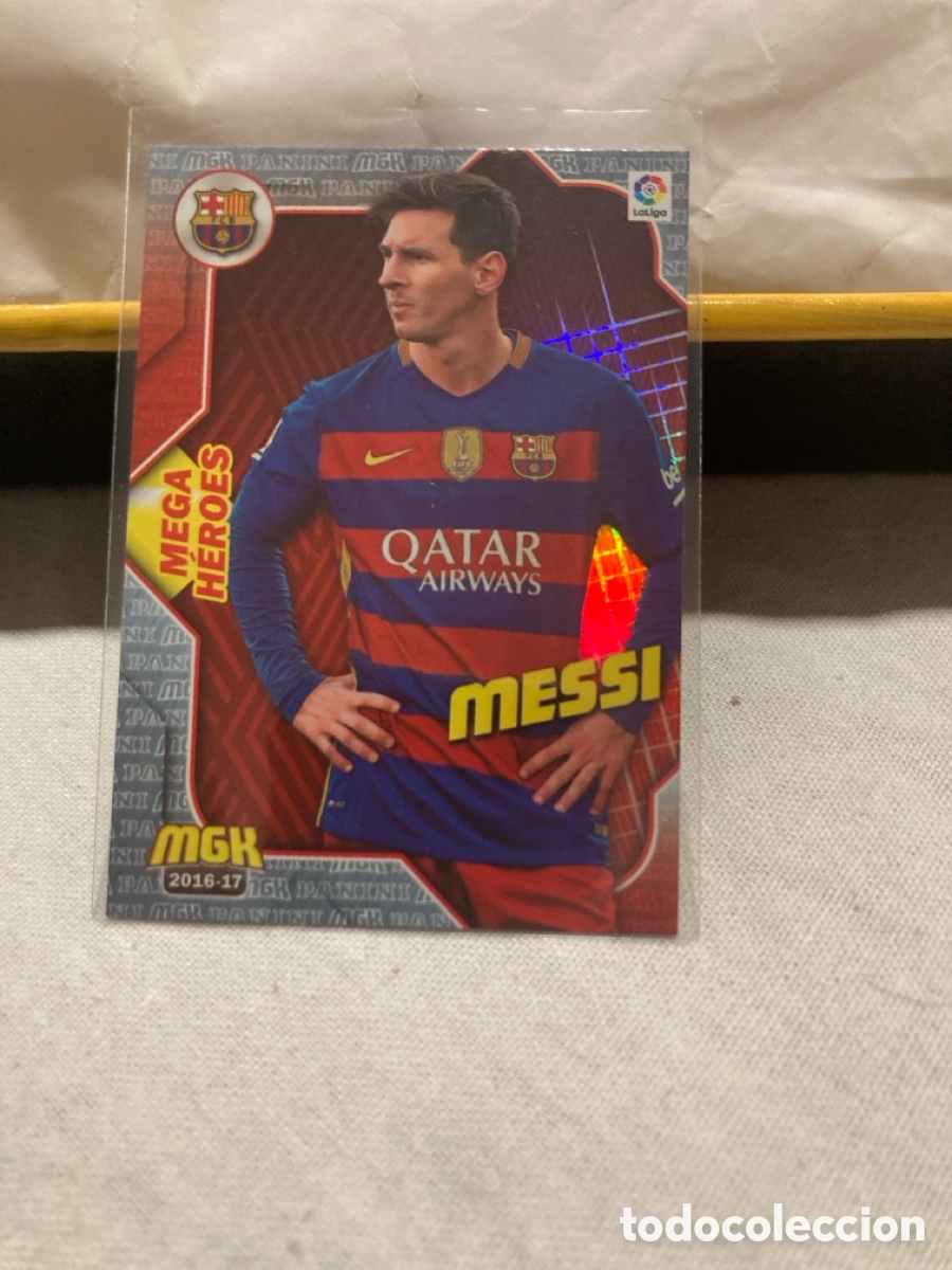 Cromos de f&uacute;tbol: Messi fc Barcelona megacracks 2016-17 mega heroes