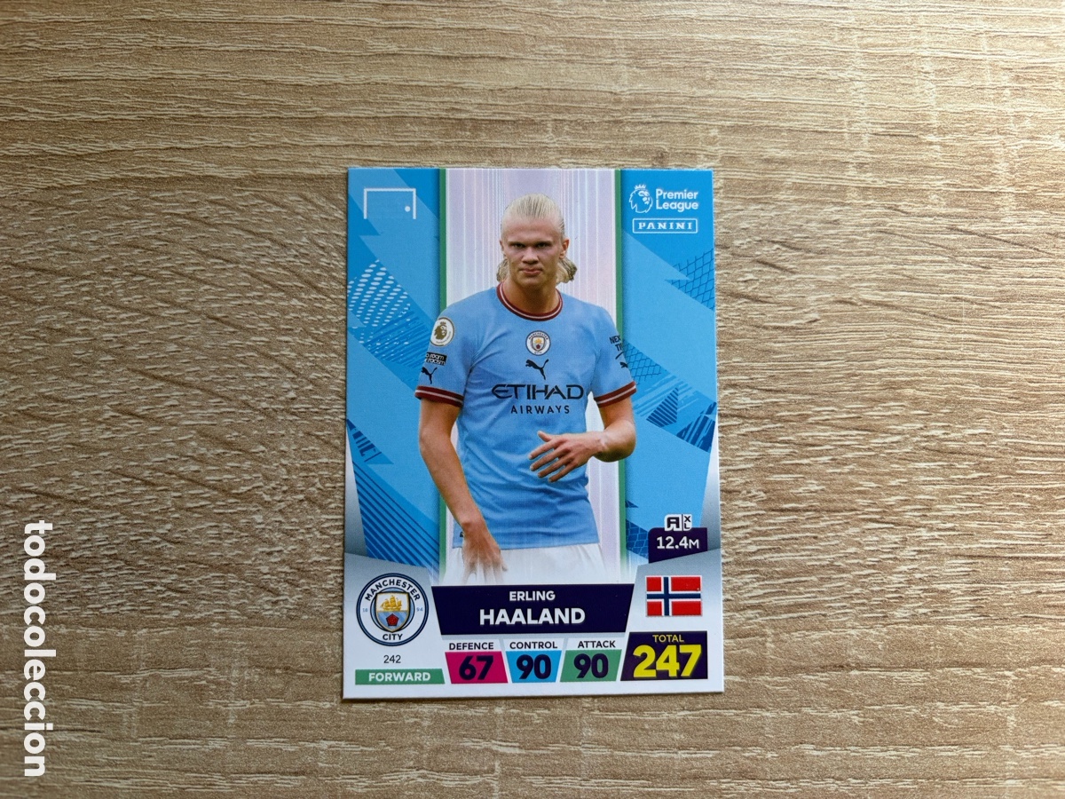 Football Stickers: 242 ERLING HAALAND PANINI PREMIER LEAGUE ADRENALYN XL 2023 FORWARD MANCHESTER CITY