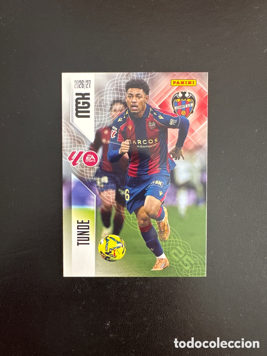 Cromos de f&uacute;tbol: TUNDE LEVANTE N&Uacute;MERO 212 MEGACRACKS 2026 2027