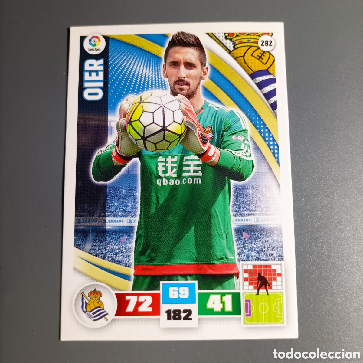 Cromos de f&uacute;tbol: ADRENALYN. LIGA 2015-2016 (REAL SOCIEDAD) №282 OIER