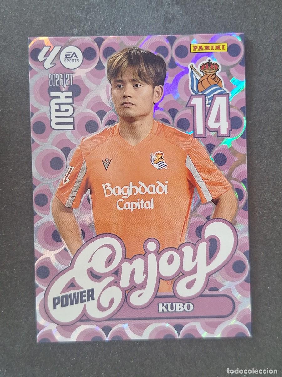 Football Stickers: L1 KUBO REAL SOCIEDAD ENJOY POWER 384P PANINI MEGACRACKS 2026 2027 26 27