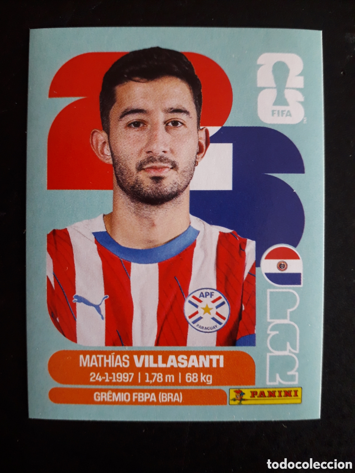 Football Stickers: VILLASANTI PARAGUAY PAR 9 MUNDIAL F&Uacute;TBOL 2026 FIFA WORLD CUP PANINI SIN PEGAR PEDIDO M&Iacute;NIMO 3&euro;.