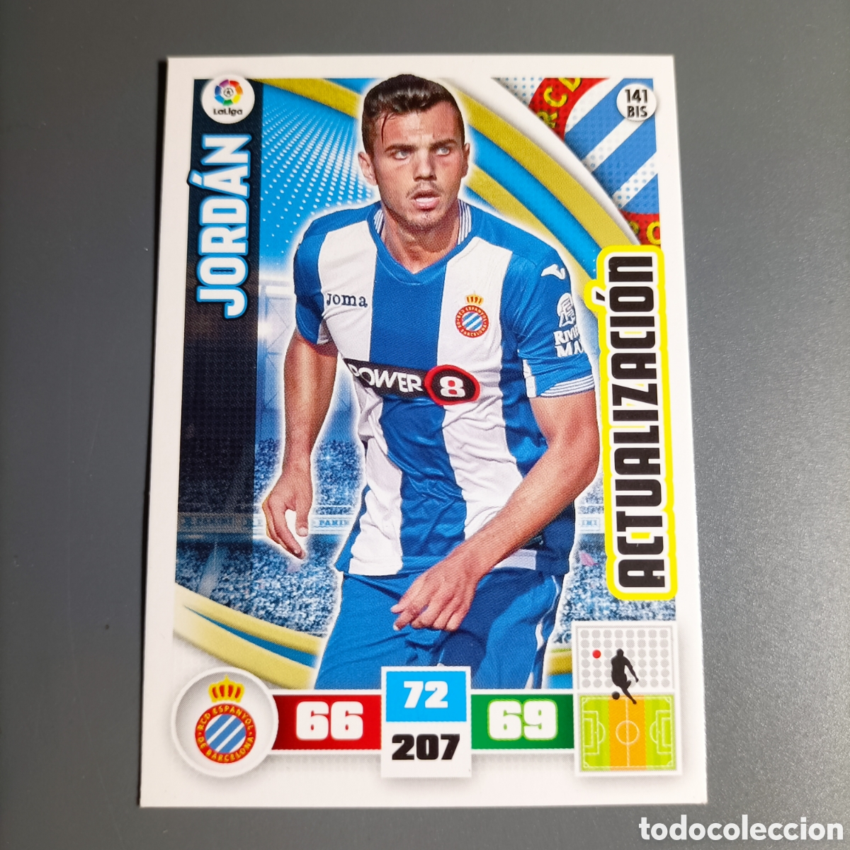 Football Stickers: ADRENALYN. LIGA 2015-2016 (ESPANYOL) №141 BIS. JORD&Aacute;N / ACTUALIZACI&Oacute;N